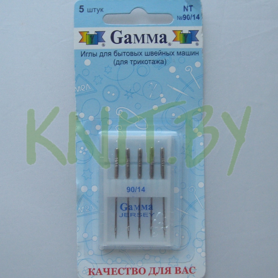 Иглы для бытовой швейной машины №90 для трикотажа 5 шт.