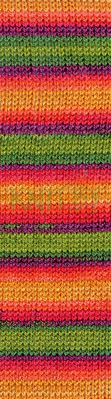 Пряжа Extra folklorik batik зелено-красно-фиолетовые оттенки