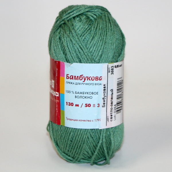 Пряжа Бамбуковая светло-зеленый