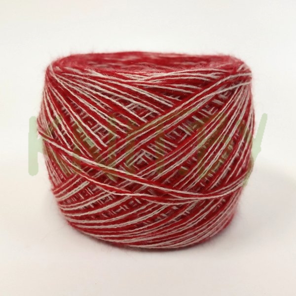 Пряжа Слонимский нитрон меланж бело-вишневый