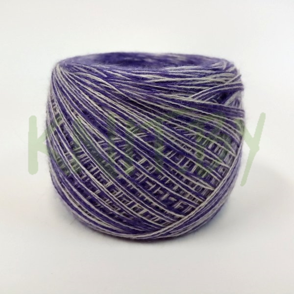 Пряжа Слонимский нитрон меланж бело-фиолетовый