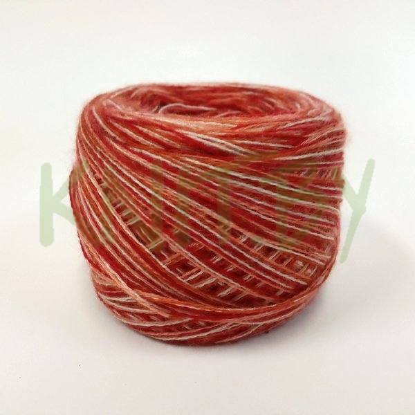 Пряжа Слонимский нитрон меланж бело-красный