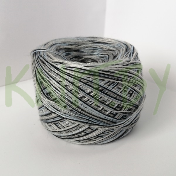 Пряжа Слонимский нитрон меланж черно-голубой